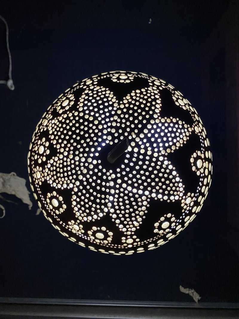 ひょうたんランプ　曼荼羅モチーフ - 灯具/灯饰 - 其他材质 白色