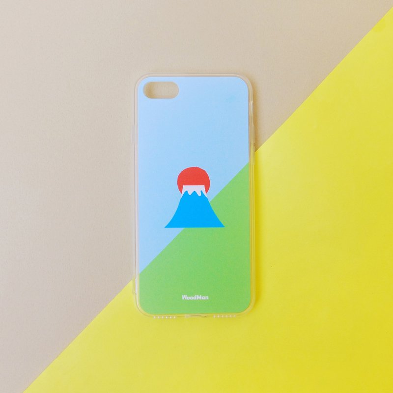 我爱富士山-小草绿 手机壳(可挂脖/包边透明软壳) - 手机壳/手机套 - 塑料 绿色