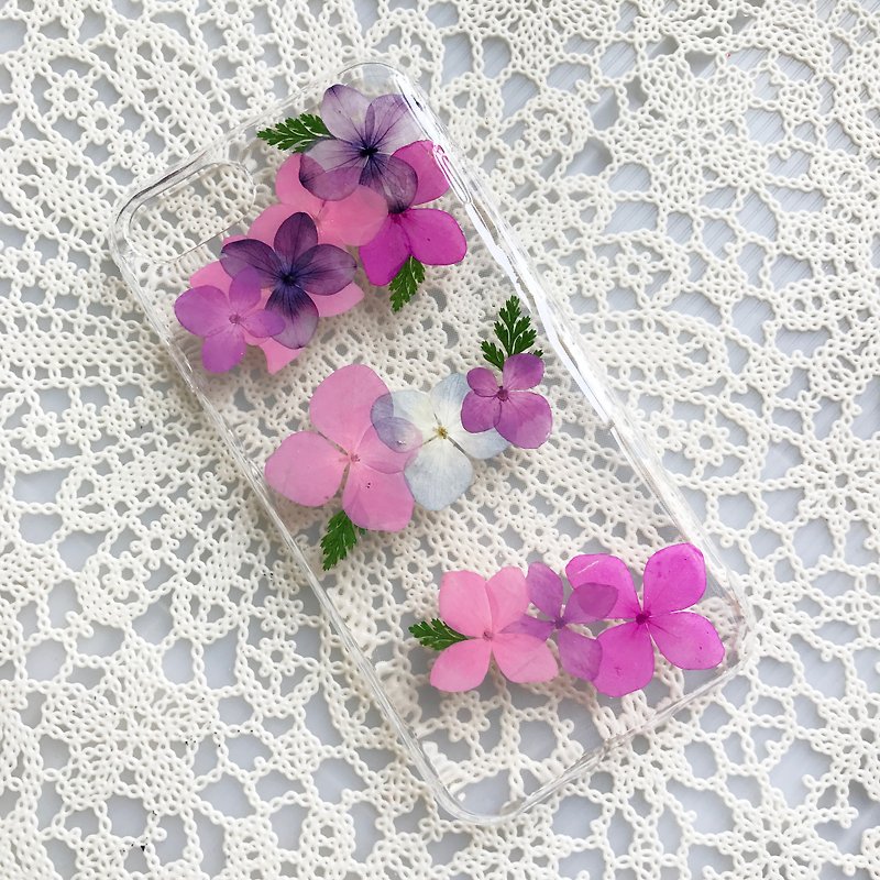 iPhone 7 手机壳 Handmade Pressed Flowers Case 押花 干燥花 紫色压花 017 - 手机壳/手机套 - 植物．花 紫色