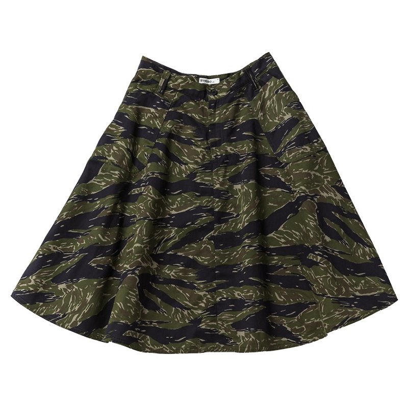 TOM'S AUTUMN - Pockets Midi Skirt - 裙子 - 棉．麻 