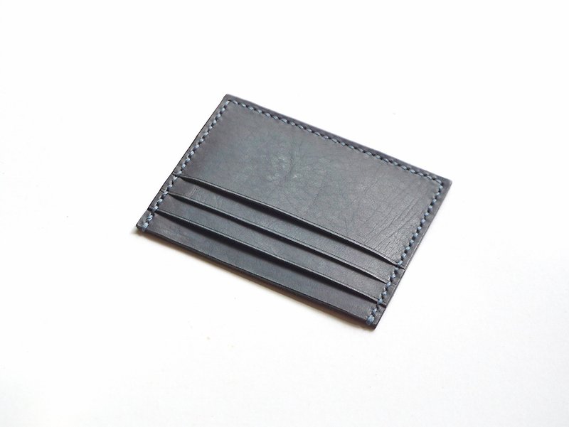 Leather Card Holder Wallet/ Card Organiser in Marine Blue - 名片夹/名片盒 - 真皮 蓝色