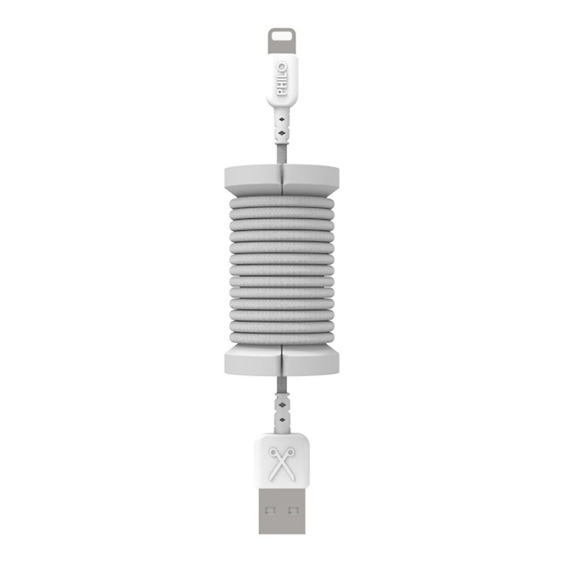 意大利PHILO Lightning - USB 缤纷编织传输线 100cm 银8055002391047 - 充电宝/传输线 - 塑料 银色