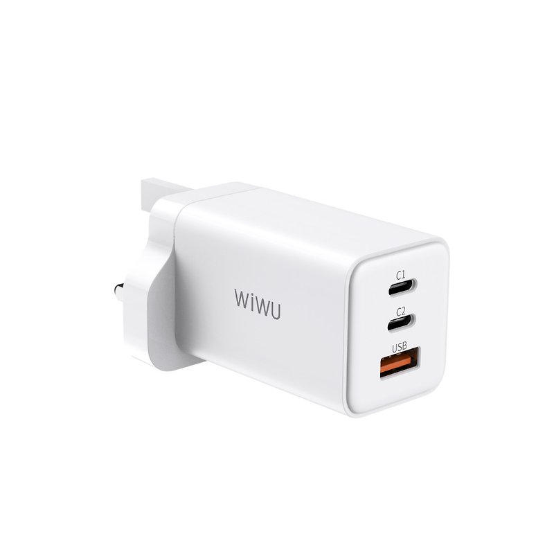 Wiwu 65W Gan 快速PD+QC 3.0 充电器 (2 type c + 1 USB) - 其他 - 其他材质 白色