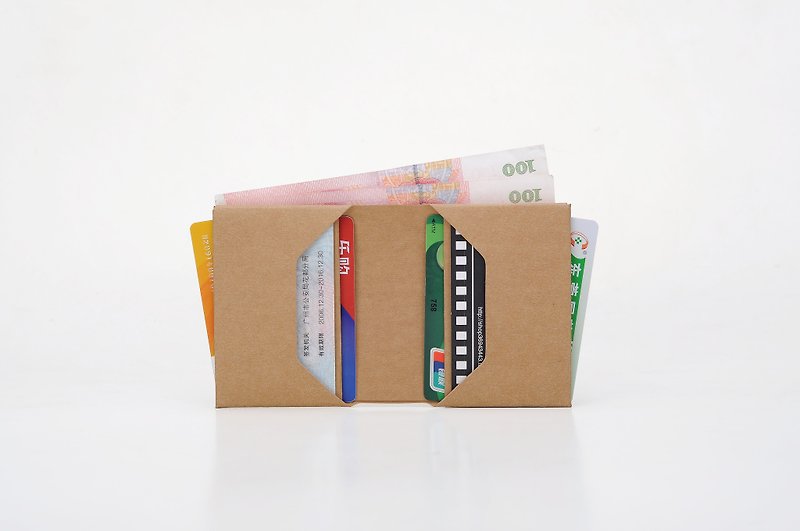 纸竹常乐短款钱包(棕色) - 皮夹/钱包 - 纸 咖啡色