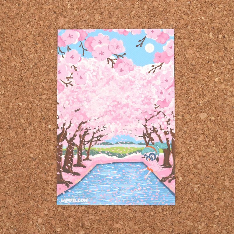 明信片Postcard   樱花飞舞  - 苏飞伴你四季 - 卡片/明信片 - 纸 多色