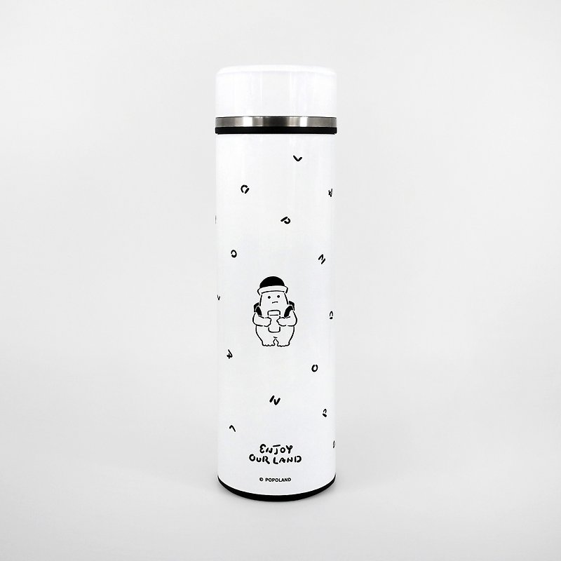 POPOLAND / 拉宝旅游款 白 不锈钢保温水瓶 环保杯 - 保温瓶/保温杯 - 不锈钢 白色