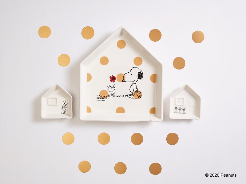 【Snoopy联名】 Peanuts _ 一房两厅餐盘组 - 盘子/餐盘/盘架 - 瓷 多色