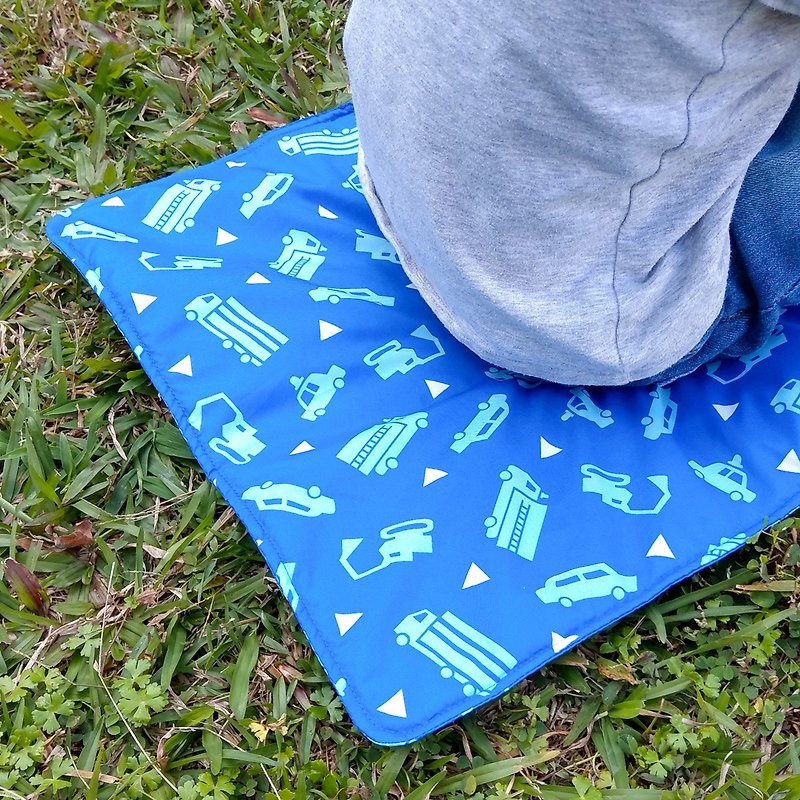 小车噗噗个人防水收纳野餐椅垫 - 野餐垫/露营用品 - 防水材质 蓝色