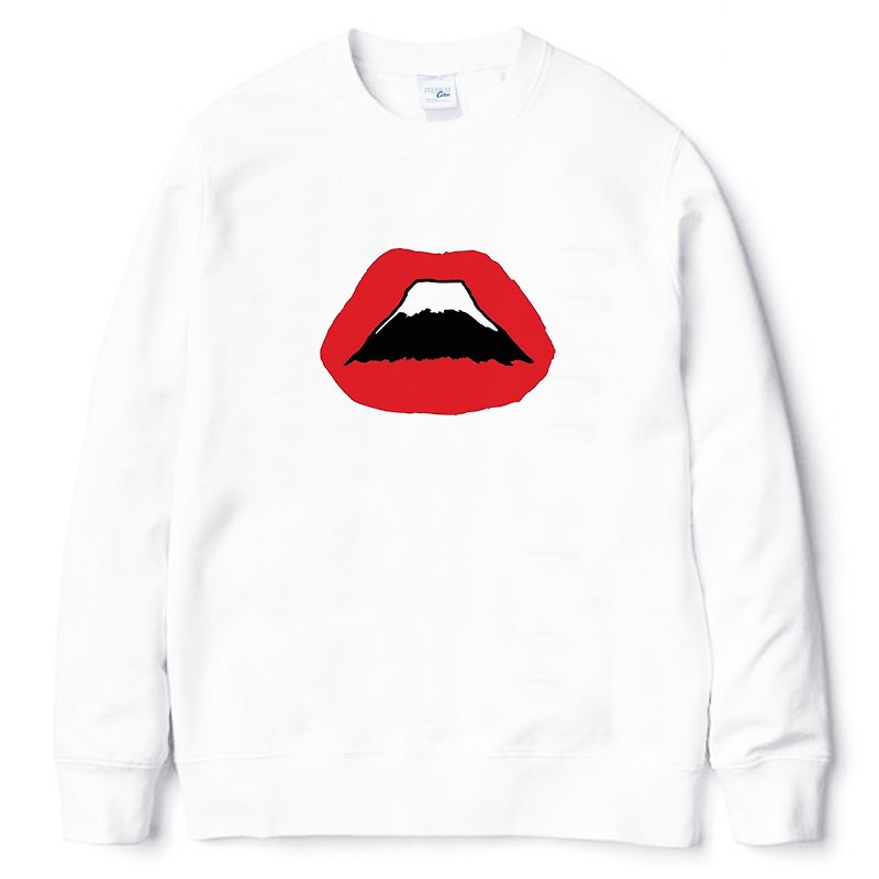 Lips Mt Fuji 大学T 中性版 白色 嘴唇富士山 日本 品牌 文青 - 女装上衣 - 其他材质 白色
