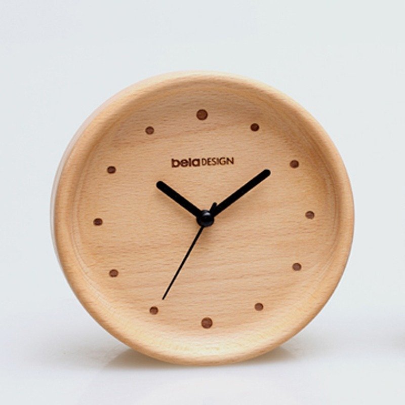 实木浮边点点小桌钟 - 时钟/闹钟 - 木头 