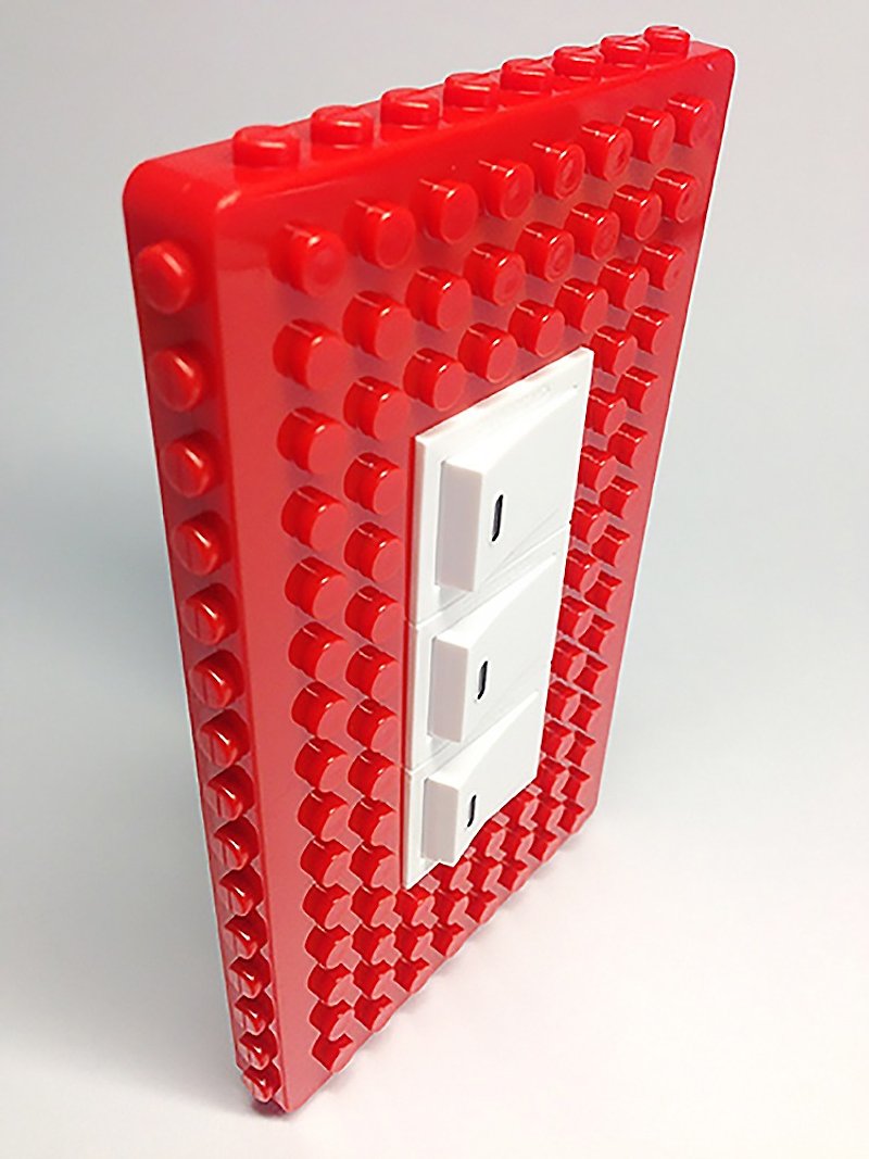 Qubefun 积木挂勾电源盖+3入积木挂勾(时尚红) 兼容乐高 可爱礼物 - 收纳用品 - 塑料 红色