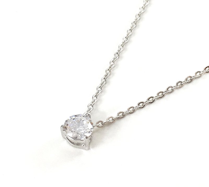 诞生石系列/四月份/钻石 DIAMOND/项链/生日礼 - 项链 - 半宝石 白色