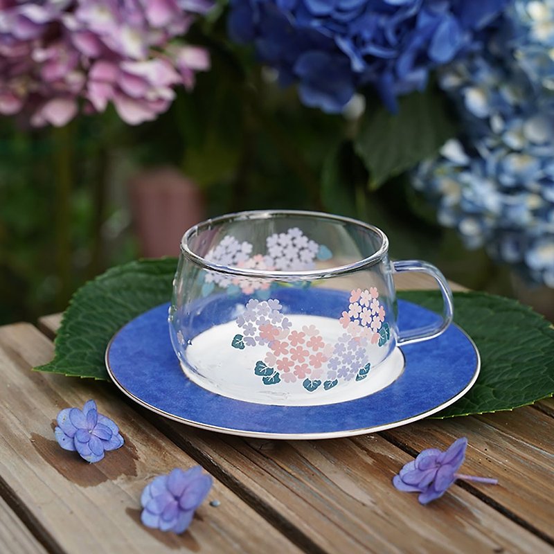无尽夏系列骨瓷下午茶杯碟礼盒 - 杯子 - 玻璃 
