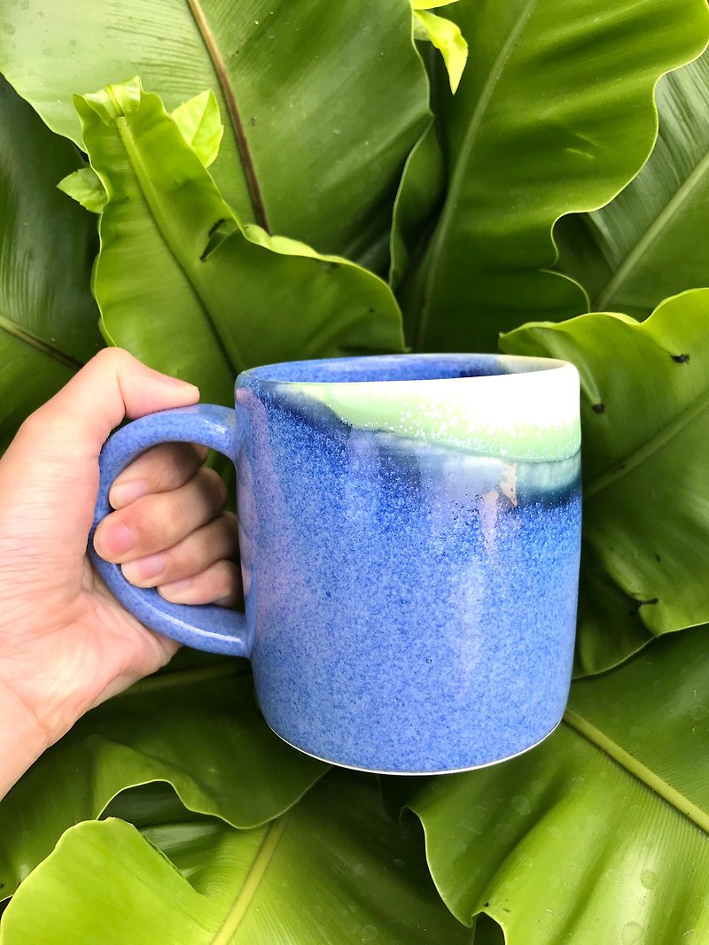 细品咖啡杯2号 400c.c - 杯子 - 陶 蓝色