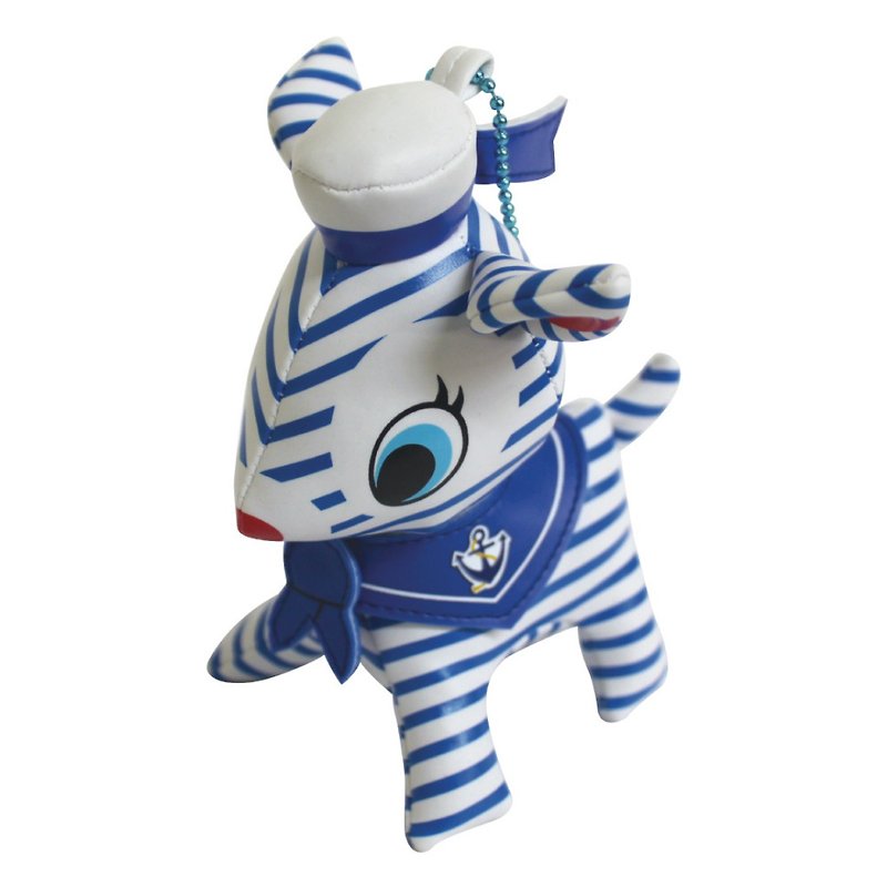 Puchi Babie Key Chain Marine Stripe Cute Doll Gift Present Japan - 玩偶/公仔 - 其他材质 蓝色