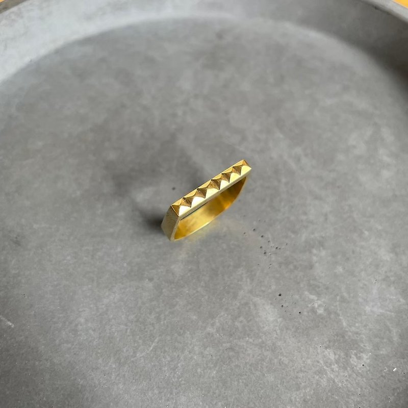 【Variety】D型黄铜造型戒指 -11 - 戒指 - 铜/黄铜 