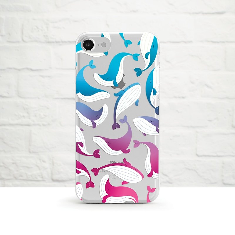 可爱小鲸鱼-防摔透明软壳- iPhone系列, Samsung - 手机壳/手机套 - 塑料 蓝色