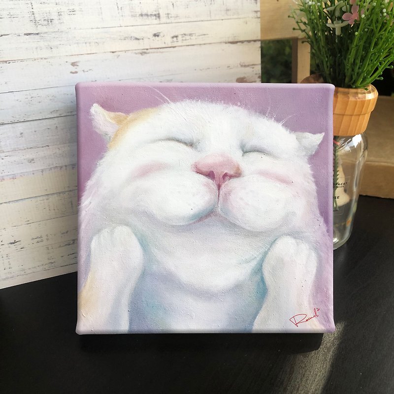 微笑油画系列 猫咪 复制画 - 海报/装饰画/版画 - 防水材质 
