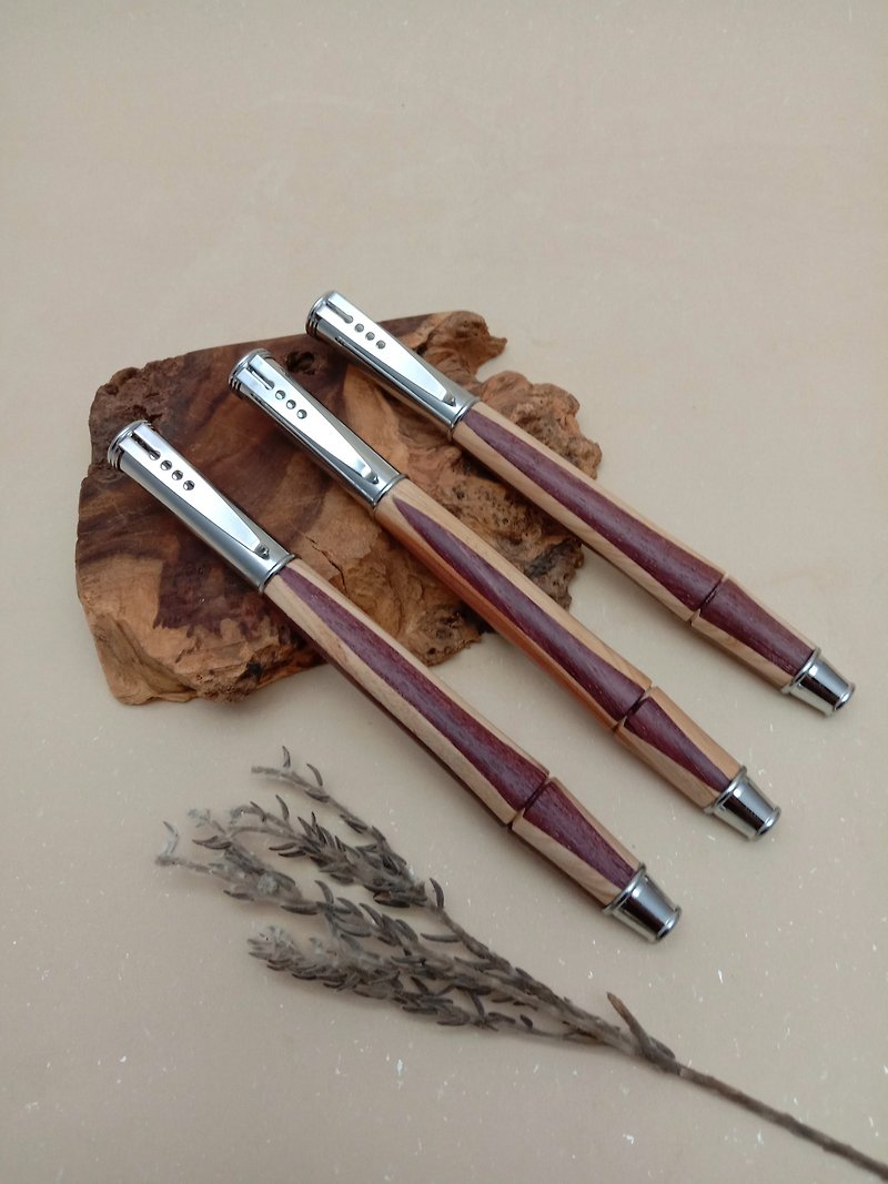 艺术时尚笔 紫心木+桃木钢珠笔 - 钢珠笔 - 木头 