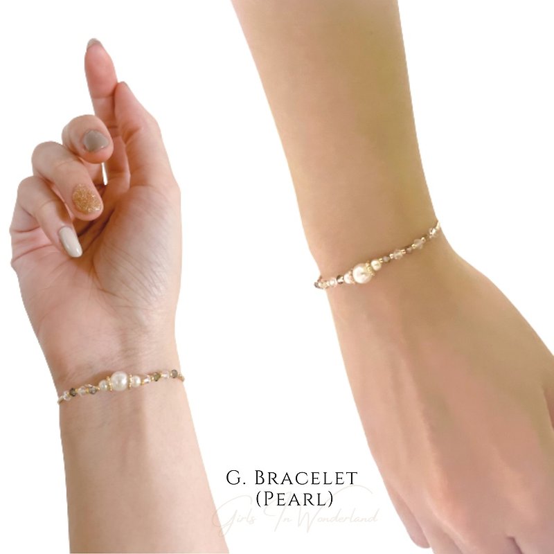 G. Bracelet珍珠橡筋手环 - 手链/手环 - 其他材质 多色