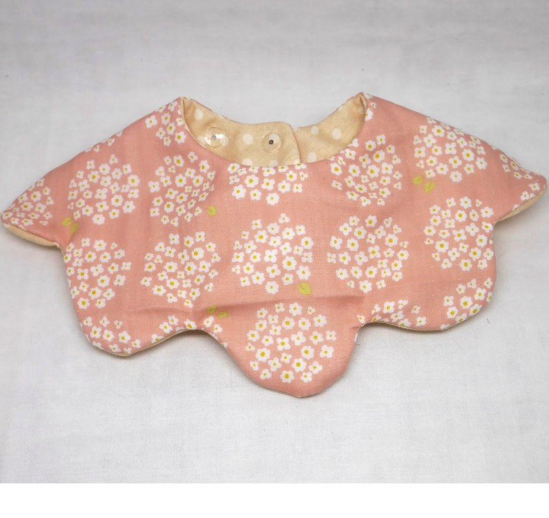 Japanese Handmade 8-layer-gauze 360 circle bib/flower type - 围嘴/口水巾 - 棉．麻 粉红色