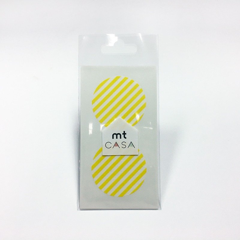 日本KAMOI mt CASA Seal 和纸圆贴【斜纹 柠檬黄 (MTCDS023)】 - 墙贴/壁贴 - 纸 黄色