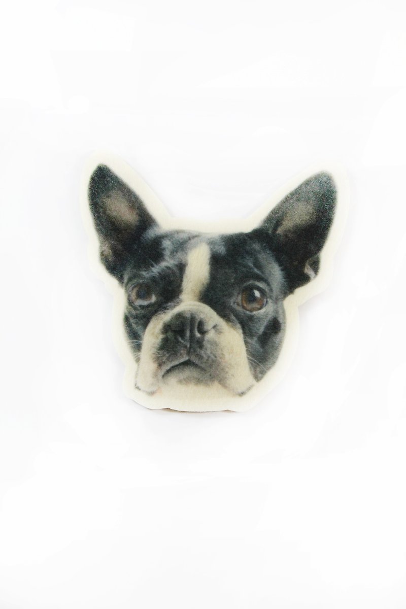 日本Magnets可爱动物造型小杯垫(波士顿梗犬) - 杯垫 - 棉．麻 黑色