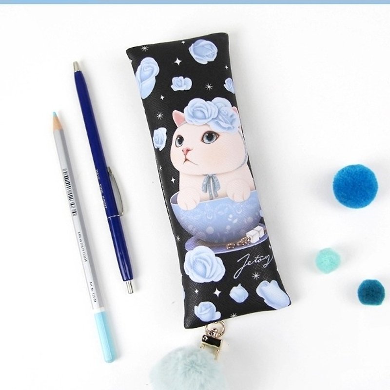 JETOY, 甜蜜猫 Q版 笔袋_Blue rose (J1605402) - 铅笔盒/笔袋 - 其他材质 蓝色