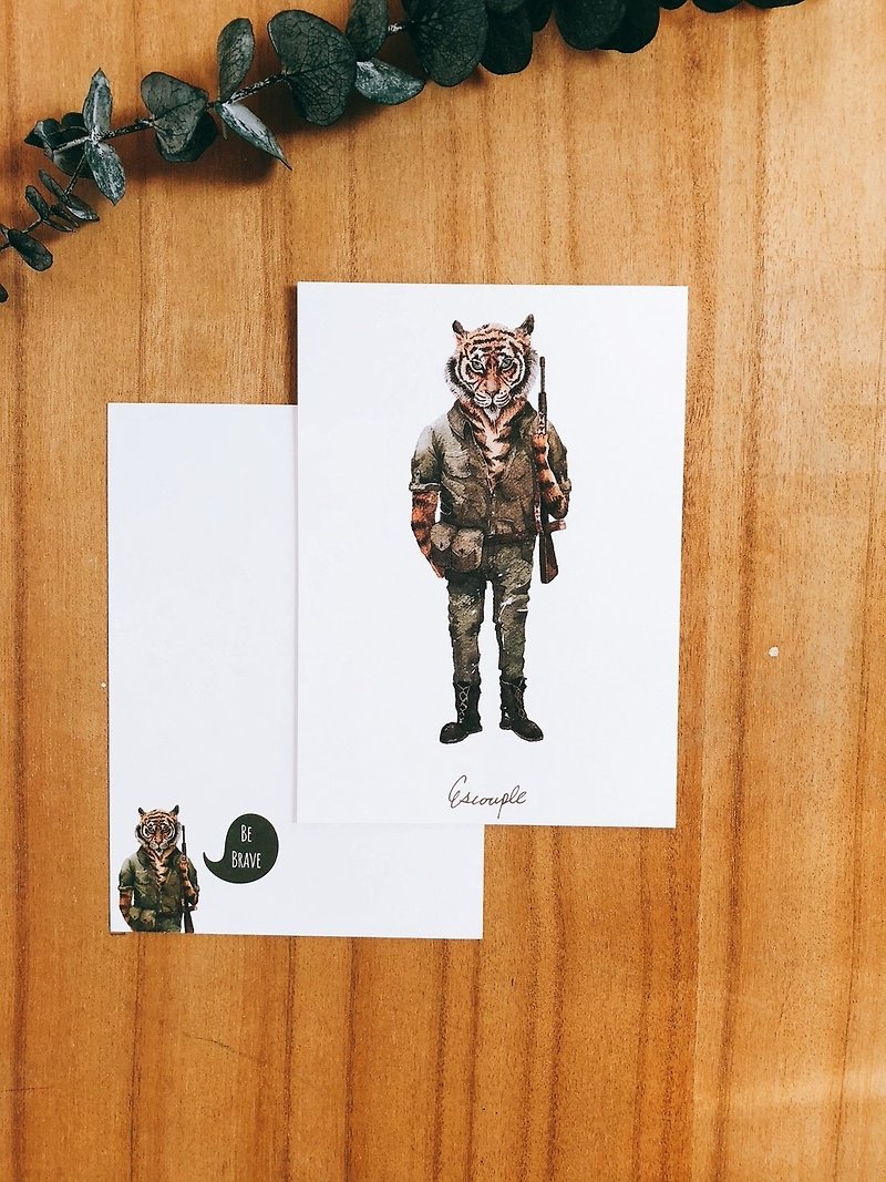 动物明信片 - 老虎 - 卡片/明信片 - 纸 多色
