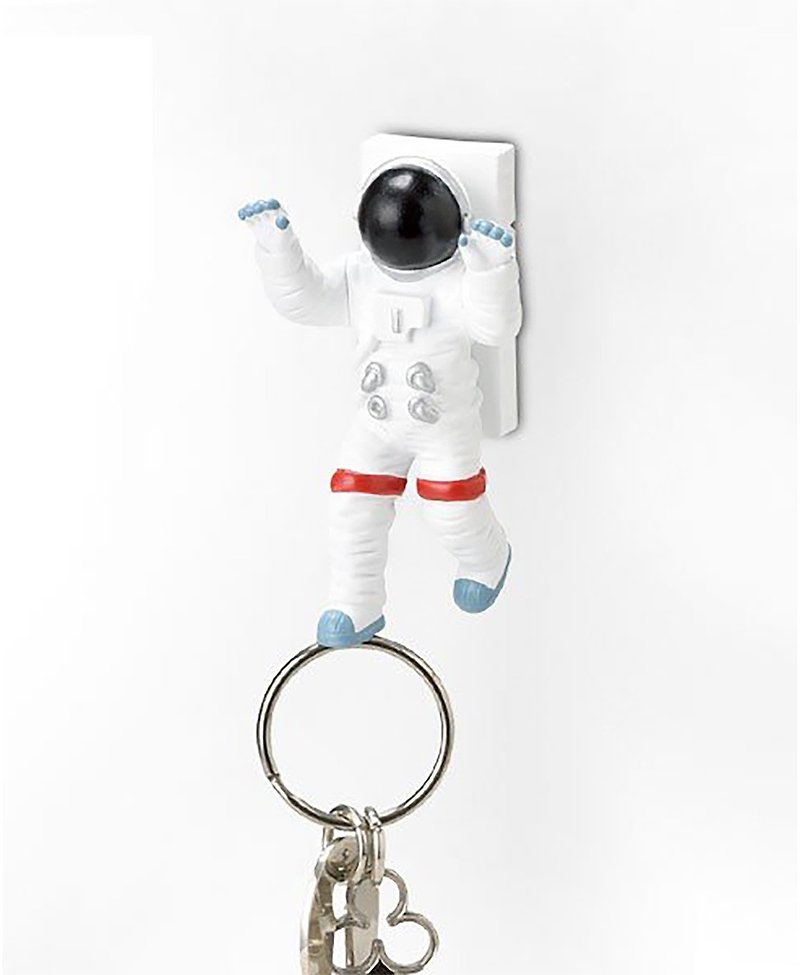 日本Magnets可爱太空人手张开漫步磁吸式钥匙悬挂收纳座 - 收纳用品 - 树脂 白色