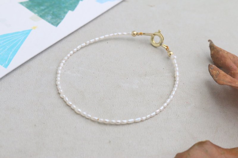 珍珠 黄铜 手链 （0105 维纳斯） - 手链/手环 - 宝石 白色