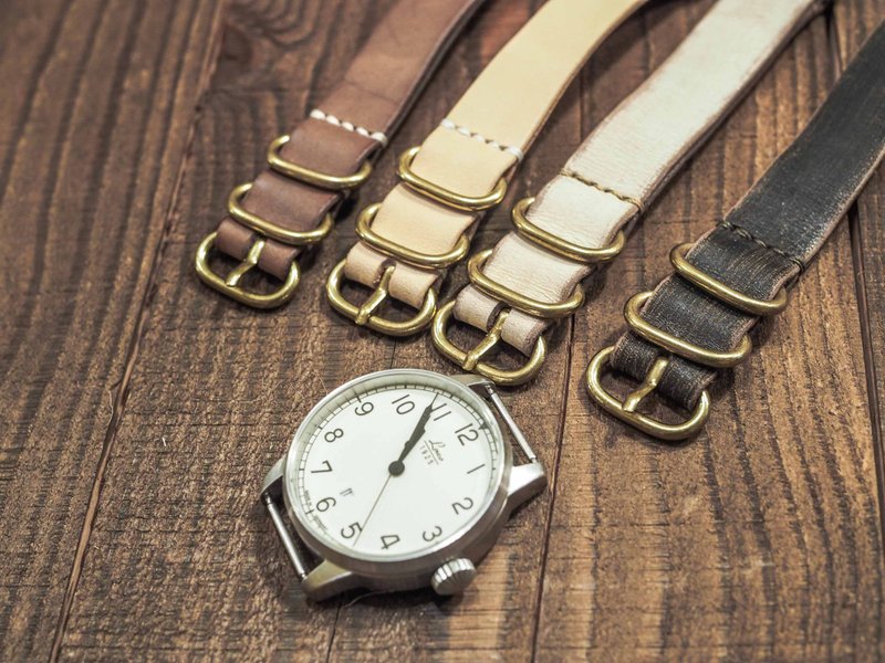 Leather NATO Watch Strap 皮革军用表带 - 表带 - 真皮 