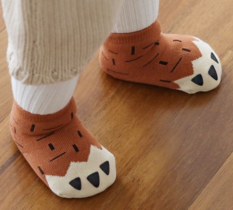 日安朵朵 / Happy Prince 小狮子婴童袜 韩国制 - 婴儿袜子 - 聚酯纤维 橘色