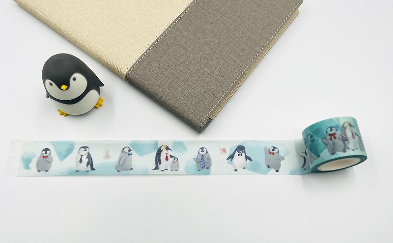 日本雾面和纸纸胶带-领结企鹅 Paper Tape - 纸胶带 - 纸 透明