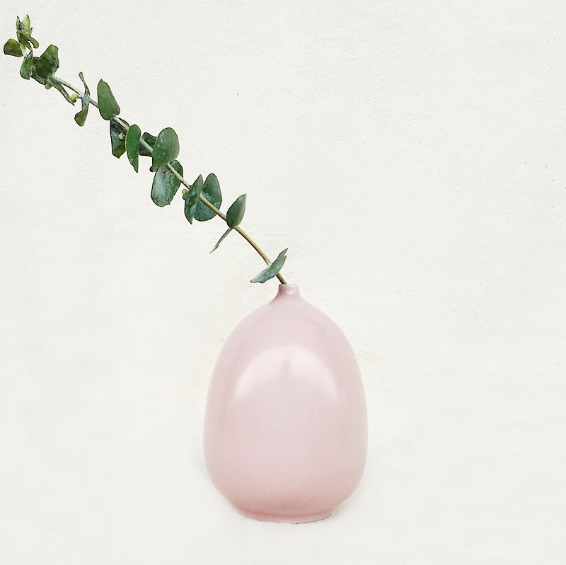 简约北欧风花器－Oval嫩粉色 - 花瓶/陶器 - 瓷 粉红色