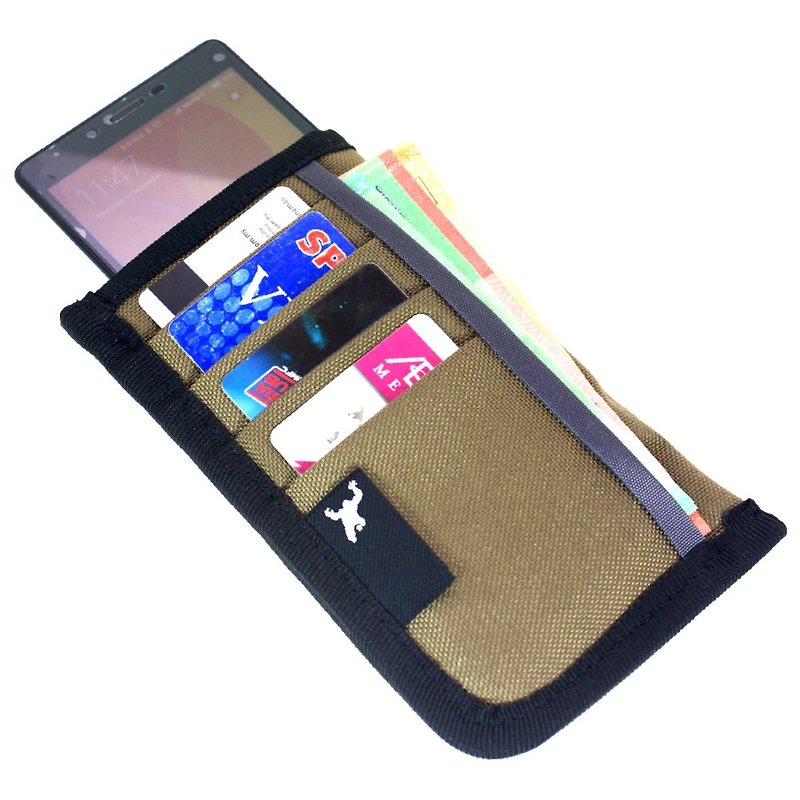 Greenroom136 - Pocketbook Ping - Slim smart phone 5.5" wallet - Brown - 皮夹/钱包 - 防水材质 卡其色