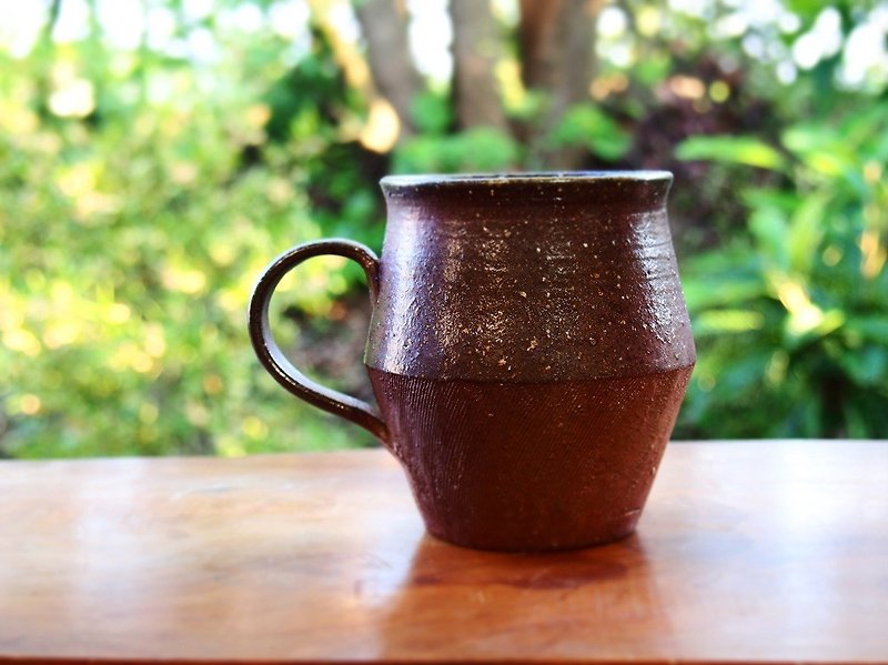 備前 コーヒーカップ(野草)　c9-003 - 咖啡杯/马克杯 - 陶 咖啡色