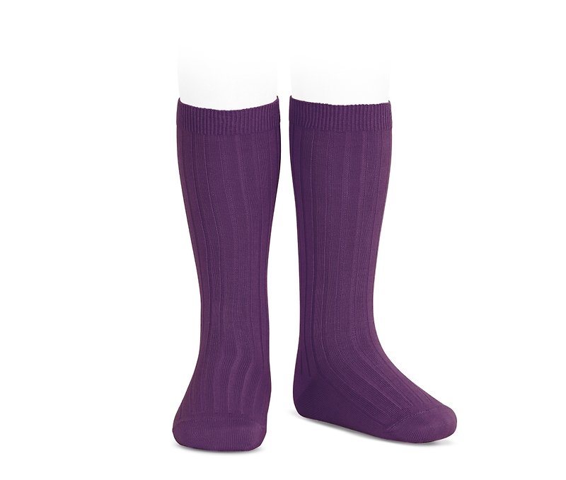 Condor 小王子经典及膝袜-180茄紫(儿童/成人) - 袜子 - 棉．麻 紫色