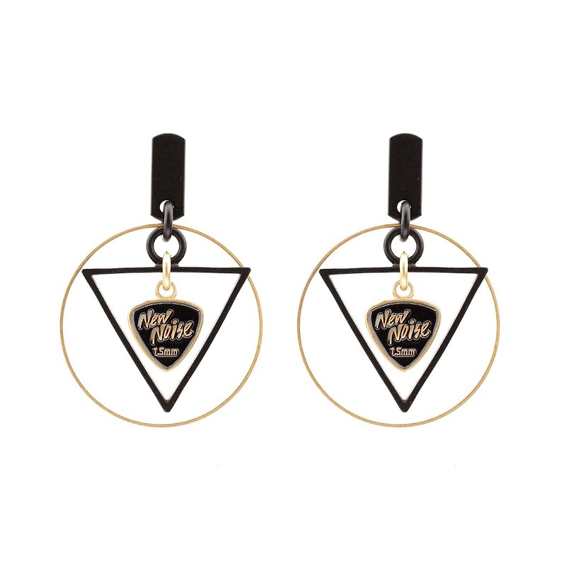 三角星几何耳环-混色款 - 耳环/耳夹 - 其他金属 金色