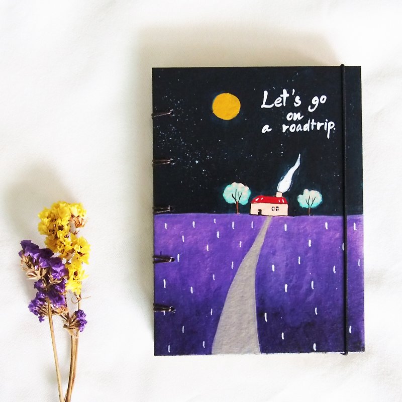 Stars in the night sky, Notebook Painting  Handmadenotebook Diary Journal  筆記本 - 笔记本/手帐 - 纸 蓝色