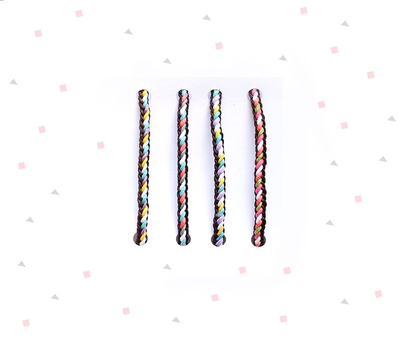 编织手环拉拉手系列2 共四款 定制圣诞情人节礼物 - 手链/手环 - 防水材质 多色