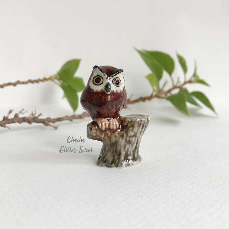 Owl caramel sweet - 花瓶/陶器 - 陶 多色