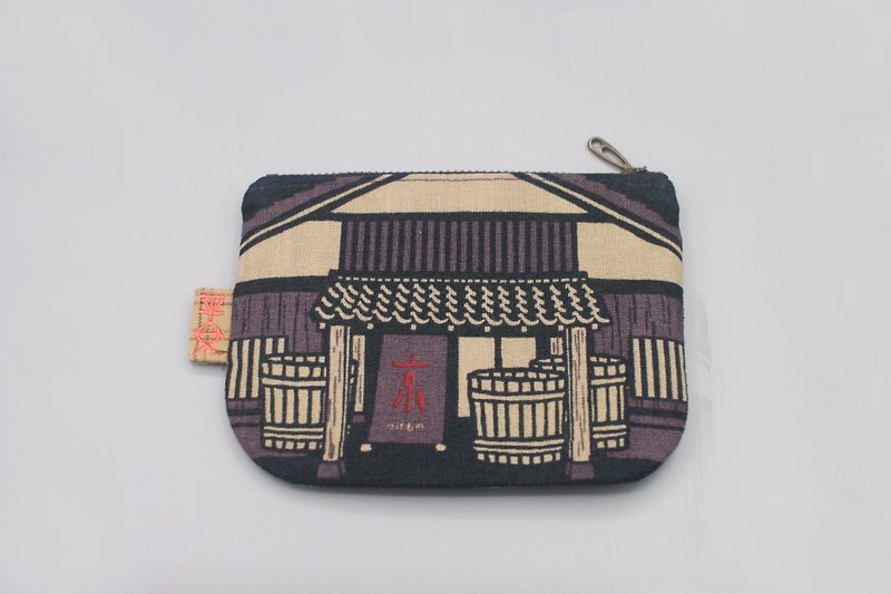(稀有释出)平安小乐包-日本腌渍店系列,日本古布,小钱包 - 皮夹/钱包 - 棉．麻 紫色