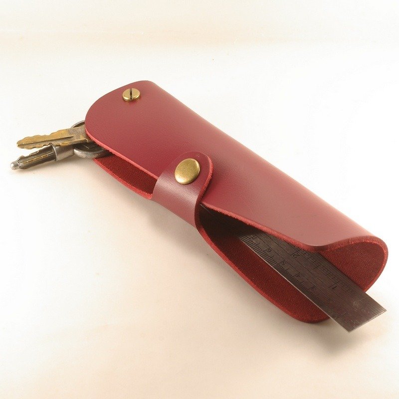 卡夫卡 加长版钥匙包 /酒红 - 钥匙链/钥匙包 - 真皮 红色