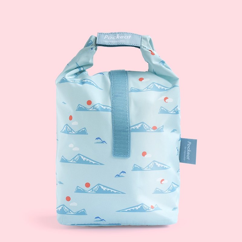 好日子 | Pockeat环保食物袋(大食袋)-龟山岛 - 便当盒/饭盒 - 塑料 蓝色