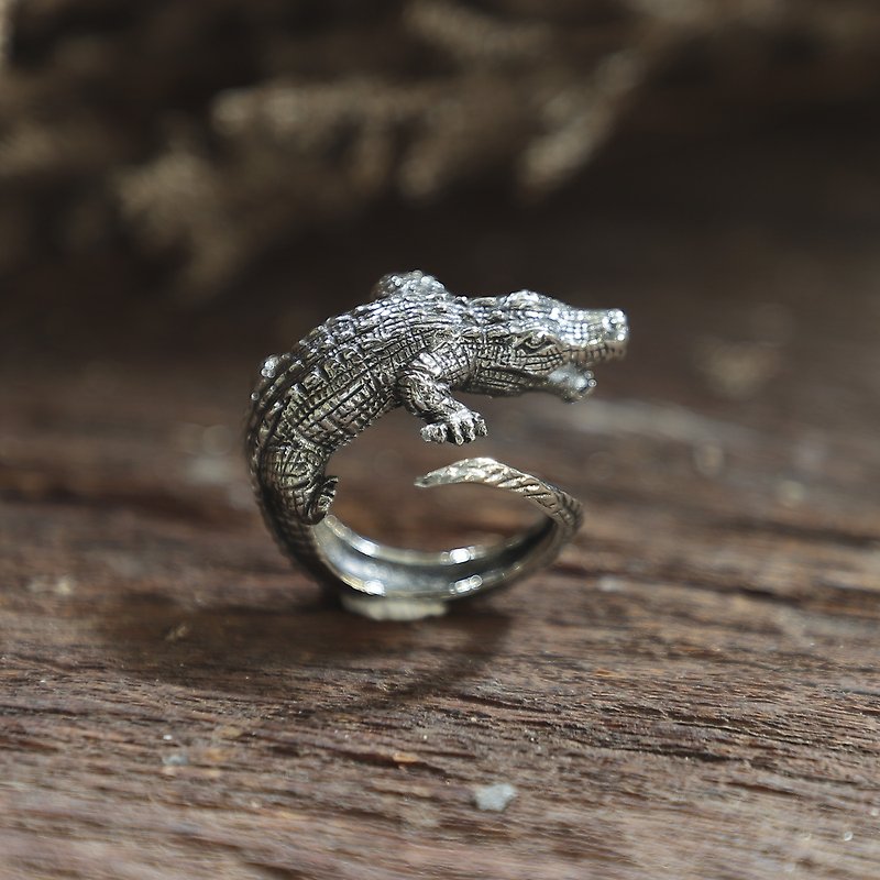 鳄鱼圈纯银航海动物 - 戒指 - 其他金属 银色