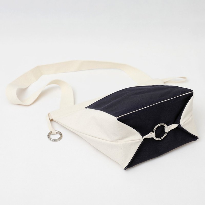CEMY【海军蓝】Tote-Fold bag 托折包 C35 - 手提包/手提袋 - 棉．麻 