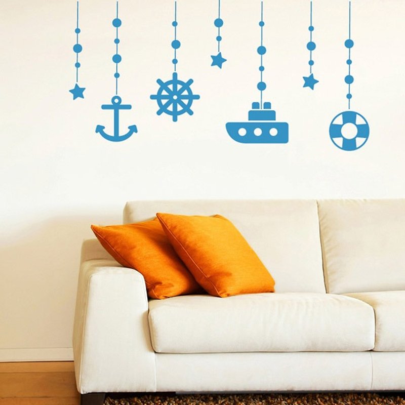 Smart Design 创意无痕壁贴◆海洋吊饰(8色可选) - 墙贴/壁贴 - 纸 蓝色