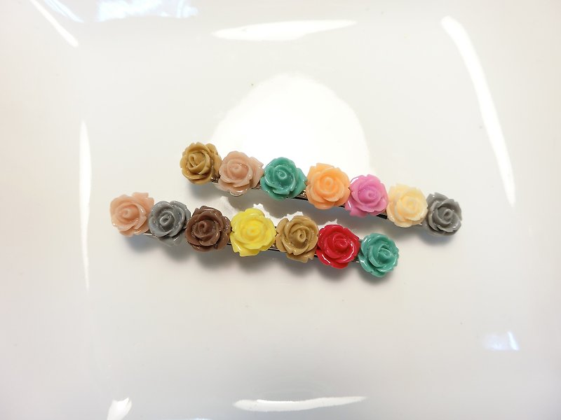 花儿系列-秘密花园弹簧夹组 - 发饰 - 其他材质 多色