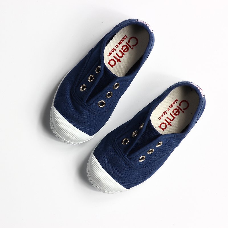 西班牙国民帆布鞋 CIENTA 大人尺寸 深蓝色 香香鞋 70997 48 - 女款休闲鞋 - 棉．麻 蓝色